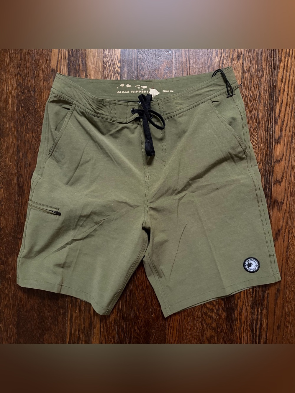 Maui Rippers Olive Green Hybrid Board Shorts